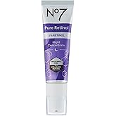 No7 Pure Retinol 1% Night Concentrate - Anti Wrinkle Retinol Serum with Collagen Peptides & Niacinamide for Younger Looking Skin - Firming Face Serum for Fine Lines & Wrinkles (30ml)