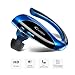 GUOER Wireless Bluetooth Headset V4.1 (Business Style) Headset Bass Sound Headphones Handsfree with Microphone for iPhone Samsung Huawei HTC, etc(Black/Blue)