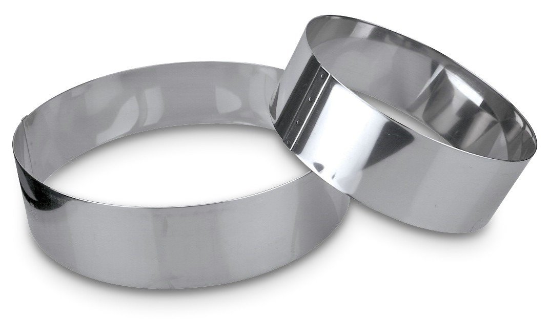 Staedter Round Dessert Ring, 26 cm Diameter x 6 cm Height, Stainless Steel, Silver, 26 x 6 cm