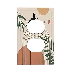 Funny Black Cat Single Duplex Light Switch Cover