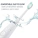 U-Kiss Sonic Electric Toothbrush Rechargeable 5 Series Brushing Modes for Gum Care Dental Health Waterproof IPX7 Built-in Timer (White)