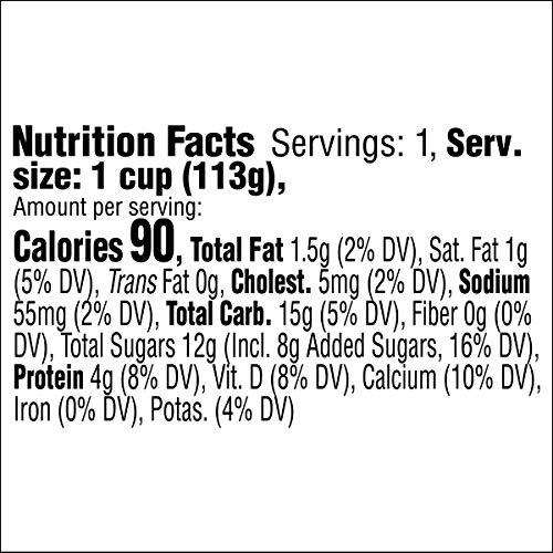 Dannon Activia Lowfat Yogurt, Vanilla, 4 Ounce (Pack of 4) Lowfat Probiotic Yogurt Snack