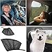 4 Pack Car Window Shades Front and Rear Window Sun Shades Protect Baby & Pets from Harmful UV Anti-Mosquito Universal Fit! (Black, 4 Pack)