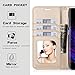 FYY Leather Case with Mirror for Samsung Galaxy S8, Leather Wallet Flip Folio Case with Mirror and Wrist Strap for Samsung Galaxy S8 Black