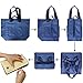 RoryTory 2 pack Various Colored Foldable Compact Nylon Shopping Travel Tote Bag