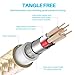 Lansen iPhone Charger Cable Cord 3Pack 3'/6'/10' FT Nylon Braided Lightning cable-Gold