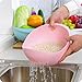 Honest Good Japanese Style Rice Washer & Quinoa Strainer • Eco-Friendly BPA-Free Container with Fine Mesh Colanders Sieve Bowl • Japan Kitchen Good for Cleaning Veggie, Fruit and Pasta • Pink