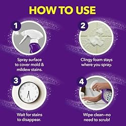 OxiClean plus Bleach, No Drip Foam, Mold & Mildew