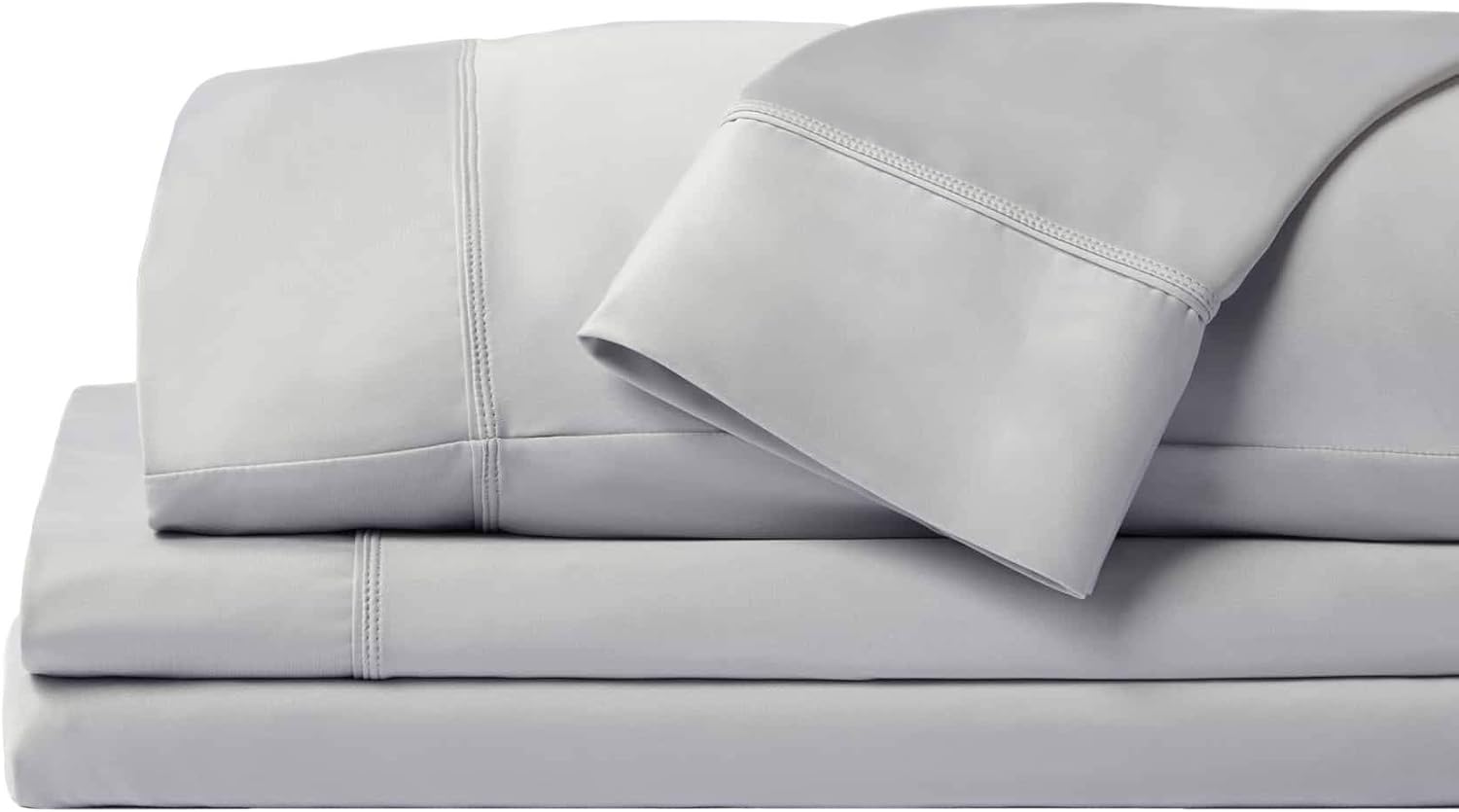 SHEEX - Original Performance Sheet Set with 2 Pillowcases, Ultra-Soft Fabric Cooling and Breathes Better Than Traditional Cotton - Pearl Blue, King/California King: Kitchen & Dining