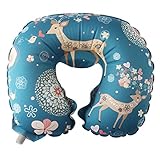 Ergonomic Designed Inflatable Travel Neck Pillow-2 Full Mouth Blow -Easy To Carry-Pocket Size Only 0.28 Pounds for Airplanes, Cars, Buses, Trains, Office Napping, Camping, Wheelchairs & Home