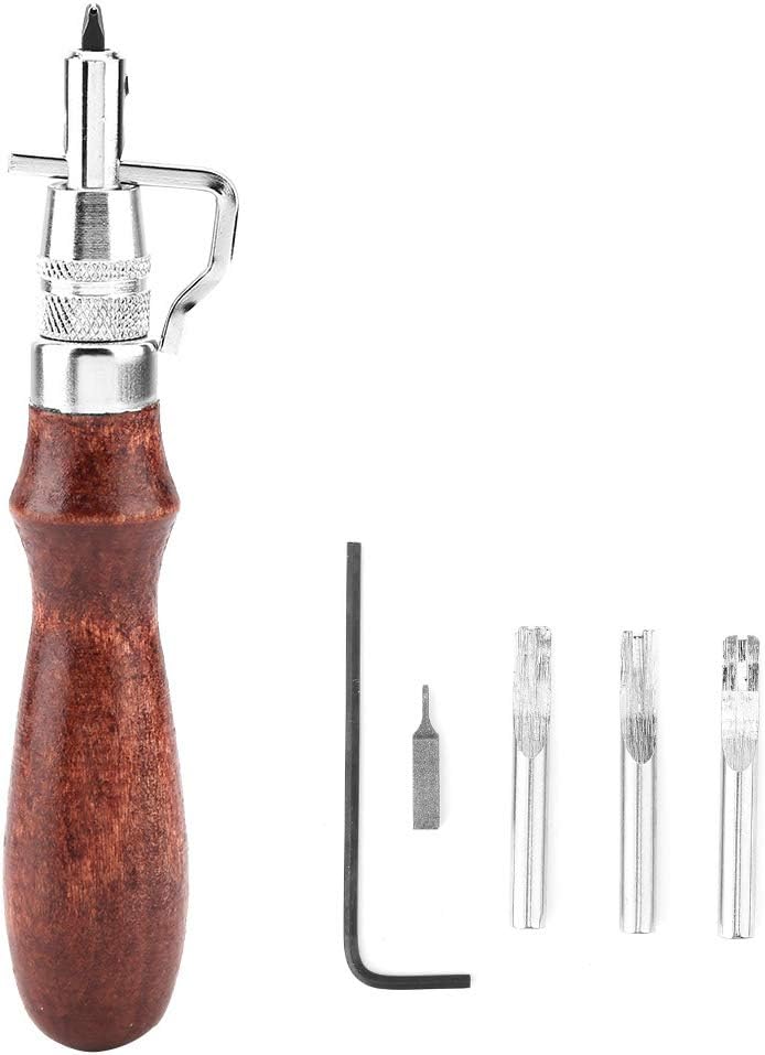 Uadme 5 in 1 Leather Groover Tool Adjustable Seam Countersink Edge Sewing