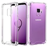 Premium Slim Clear Case Phone TPU Bumper Cover for Samsung Galaxy S9 2018, with Reinforced Corners for Accidental Falls Protection, Anti-scratch Transparent Back Panel - Support Wireless Charging
