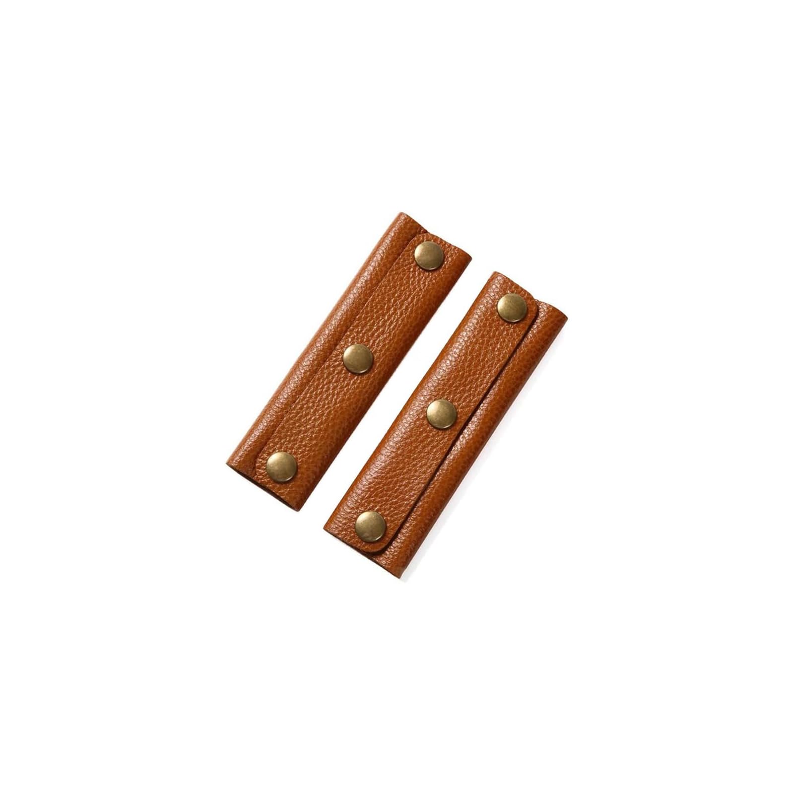 2Pcs Handbag Handle PU Leather Wrap Cover Purse Handle Protectors Luggage Bag Grip Protector Saddle Craft Strap Making Supplies Brown