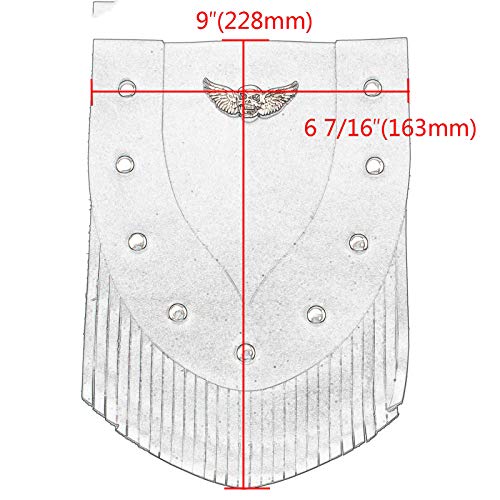 Skull Front Motorcycle Fender Mud Flap Vintage Leather Mudguard Cover For Sportster XL883 Iron 883 Softail Dyna - Thumbnail 6