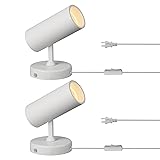 Aisilan 2 Pack LED White Plug in Spotlight with