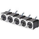 STEPPERONLINE 5PCS Nema 17 Stepper Motor Bipolar 2A 84oz.in 48mm 4-Lead for 3D Printer/CNC