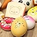Techcell Food Resin Flatback Random Kawaii Mini, Soft, Squishy, Foods Panda, Bread Bun, Toasts Multi Donuts Phone Straps Charm Gift, 30 Piece