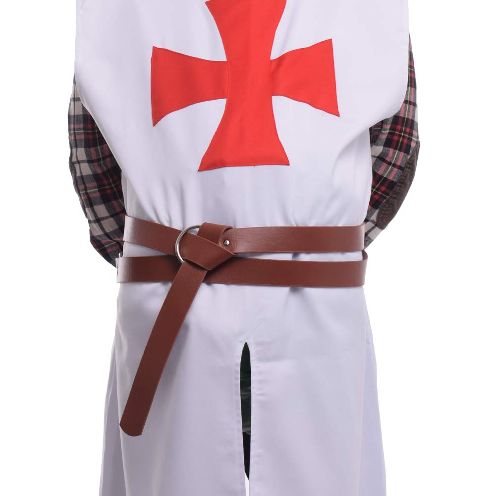 BLESSUME Medieval LARP Reenactment Viking Battle Knight Belt PU Leather (Brown) — image 1