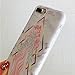 J.West Compatible with 7 Plus / 8 Plus Case, Unique Pink Pattern Soft Slim-Fit Anti-Scratch Shock Proof Anti-Finger Print Flexible TPU Gel Case Cover for 5.5 - White Marble
