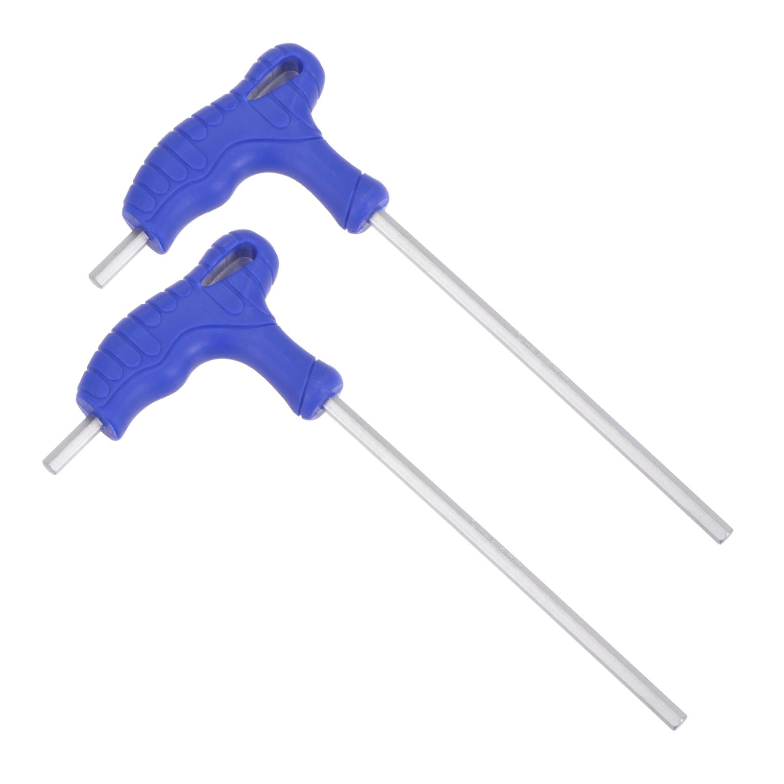 CoCud T-Handle Hex Key, 4mm Hex, CR-V Steel Metric T-Key Wrench Blue - (Applications: for Basic Home Repair and Mechanical Maintenance), 2-Pieces