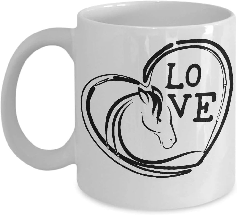 horse love coffee mug tea cup horse lover gifts Kitchen