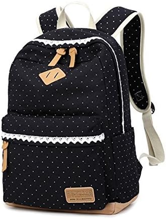 HUMei Canvas School Bag,Folk Style Rucksack for Girls Women