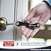 Compact Smart Key Holder Organizer – Pocket Clip Keychain Expandable Smart Organizer Holds Up To 18 Keys – Strong Aluminum Stainless Steel Gadget Key Holder with Bottle Opener by Conomera (Black)