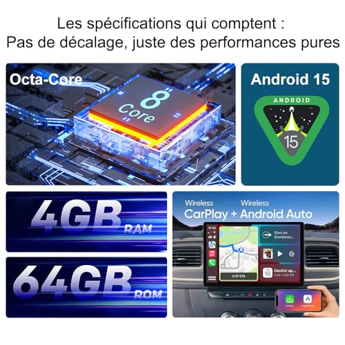 ACAVICA Car Radio for Renault Master, Opel Movano B and Nissan NV400, 13.1 Inch QLED Touch Screen, Android 15, CarPlay and Android Auto Wireless, 4G LTE, DSP Sound, Bluetooth 5.0, Navigation