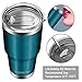 30oz Tumbler with Lid, Insulated Stainless Steel Travel Tumbler by Umite Chef, Insulated Coffee Mug, Double Wall Water Coffee Cup for Home, Office, 2 Straws, Brush（30oz, Blue Green）