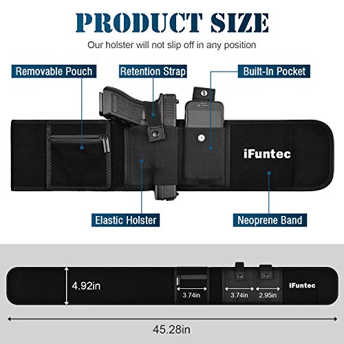 iFuntec Belly Band Holster for Concealed Carry, Ultimate Breathable