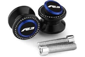 Mokiton M6 Motorcycle Swingarm Spools Slider Compatible With YAMAHA YZF R3 2015 2016 2017 2018 2019 2020 2021 2022 2023 2024 | Swing Arm Stand Bobbins Screws YZF-R3 YZFR3 Accessories (black-1)