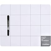 Magnetic Project Mat, Magnetic Mat for Tools with Dry Erase Pen | Prevents Lost Screws and Small Parts, 5 x 4 Grid Layout, Write-and-Wipe Notes, Waterproof PVC, Electronics Repairs