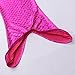 Hot Little Girls 3 Pcs Princess Mermaid Tail Swimmable Bikini Set Swimwear, Pink/Blue, 110 (5-6Y)
