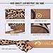 LOKLIK Women's Leopard Print Leather Belt for Pants Jeans Waist Belt with Alloy Buckle S(29