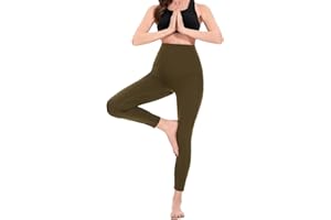 KUNINDOME Maternity Leggings Over The Belly with Pockets, Pregnancy Yoga Pants, Maternity Active Wear Workout Leggings