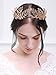 fxmimior Handmade Bridal Wedding Crown Leaf Headband Women Crystal Tiara Headpiece (GOLD) (gold)