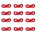 TRIWONDER Aluminum Alloy Guyline Cord Adjuster Tent Tensioners Rope Adjuster for Tent Hiking Camping (Red (2 Holes) - 12 Pack)
