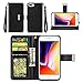 iPhone 8 Plus Case - IZENGATE [Classic Series] Wallet Cover PU Leather Flip Folio with Stand (Black)