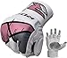 RDX MMA Gloves Women Grappling Martial Arts Sparring Punching Bag Ladies Cage Fighting Maya Hide Leather Mitts Girls UFC Combat Training
