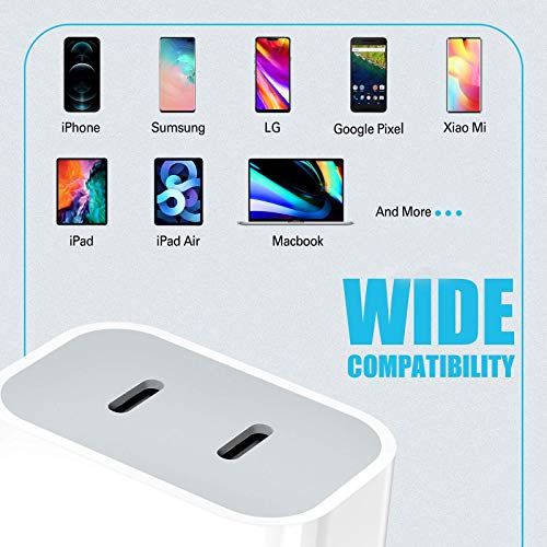 Iphone Charger Amoner Usb C Charger Dual Port 25w Iphone 12 Pro Max Charger Fast Type C Charger Adapter For Iphone 12 12 Mini 12 Pro 12 Pro Max Iphone 11 11 Pro 11 Pro Max Xr Xs X 8