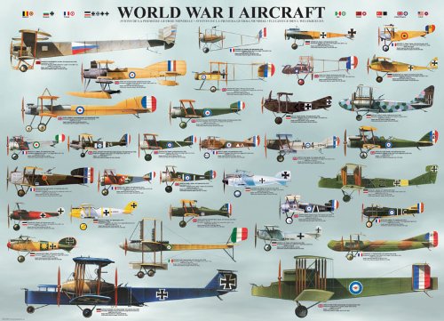 EuroGraphics World War I Aircraft 1000 Piece Puzzle