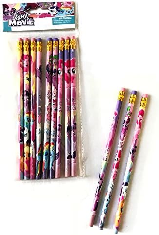 12 pcs Wooden Pencil Disney PIXAR Character Authentic Licensed School Party Bag Fillers (My Little Pony)