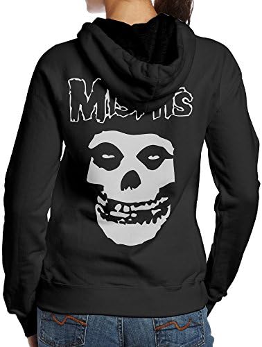 JBG Misfits Fiend Skull Fleece Hoodie For Women Black XL