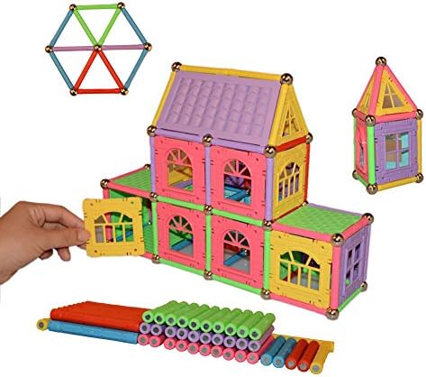 Magnetic Toys Educational Building Blocks Set, 119 PCS Magnet Learning Education Construction Set and Creative Toys For Older Kids/Boys/Girls