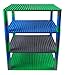 Premium Blue, Gray, and Green Tower Organizer Set includes 48 Round Stackers and 4 baseplates - Compatible with All Major Large Size Brands - Large Pegs Only- 16.25