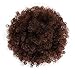 LEOSA High Puff Afro Ponytail Drawstring Short Afro Kinky Curly Pony Tail Clip in on Synthetic Curly Hair Bun Made of Fiber Puff Ponytail Wrap Updo Hair Extensions with Clips (Light Brown)