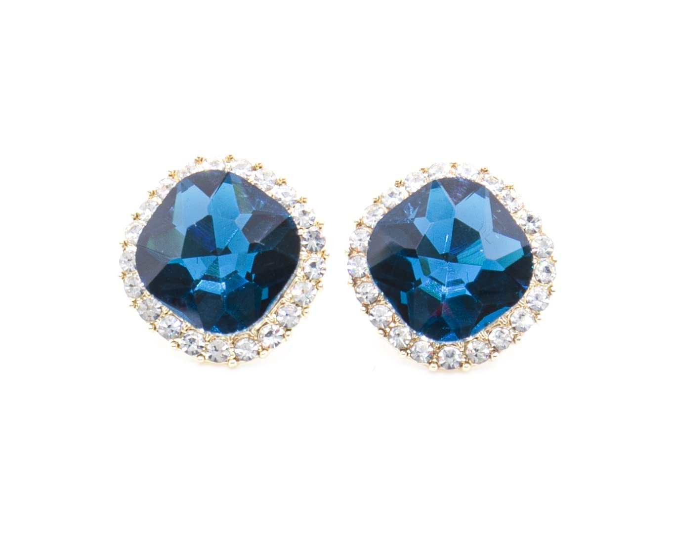 Blue Zircon Square Studs - Earing - Gift for her - House Of Pitroda