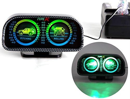 To bad road running the whole distance in a two-barreled inclinometer Cry Roh meter floodlit cigar power 12V front, rear, left and right ± 40 degrees corresponding 4WD vehicle camper