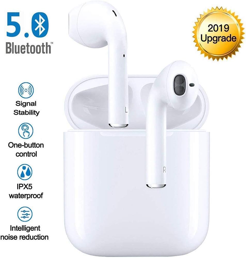 Wireless Earbuds, TWS Smart True Wireless Bluetooth TWS Headphones in-Ear Headsets Built-in Mic Auto Pair Noise Cancelling for Sport Running Compatible iPhone/Samsung/Apple/Airpods/Airpods PRO