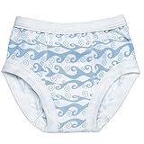 Egyptian Organic Cotton Print Training Pants, Waves, 12-24 Months